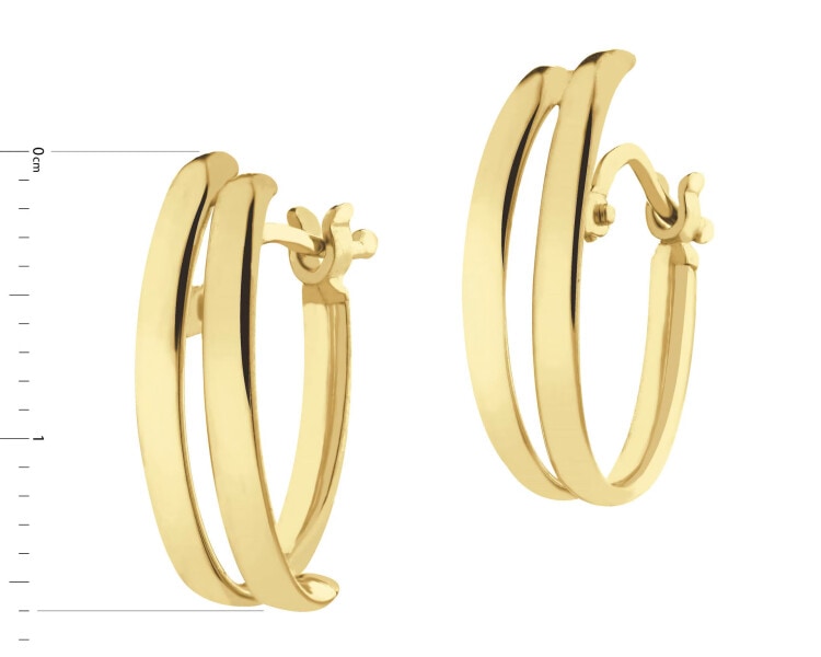 14 K Yellow Gold Earrings 