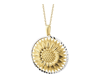 8 K Rhodium-Plated Yellow Gold Pendant 