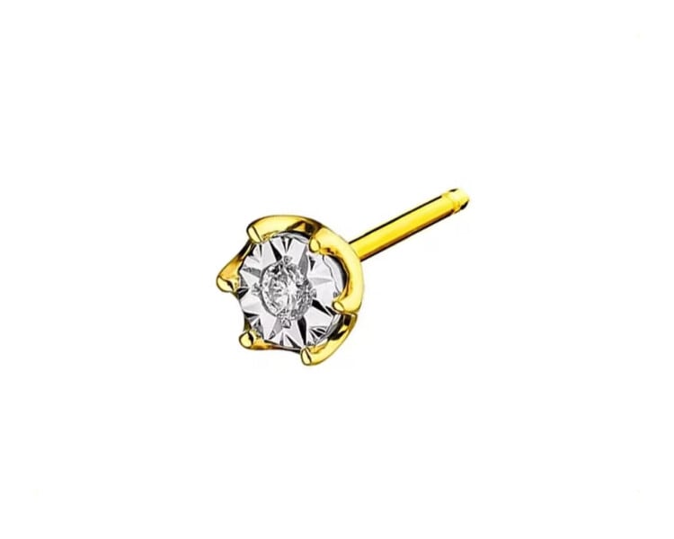 375  Earring with Diamond - 0,01 ct - fineness 585