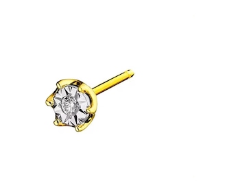 375  Earring with Diamond - 0,01 ct - fineness 585