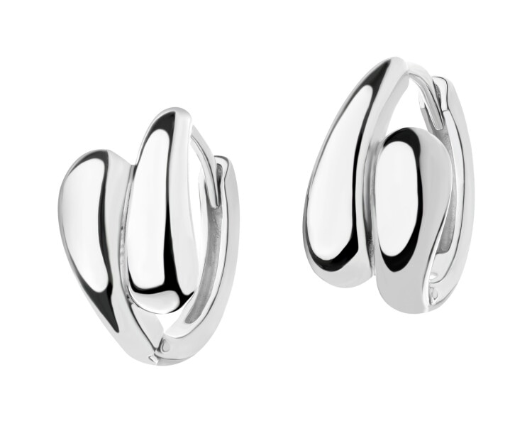 Rhodium Plated Silver Earrings 