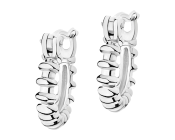 Rhodium Plated Silver Earrings 