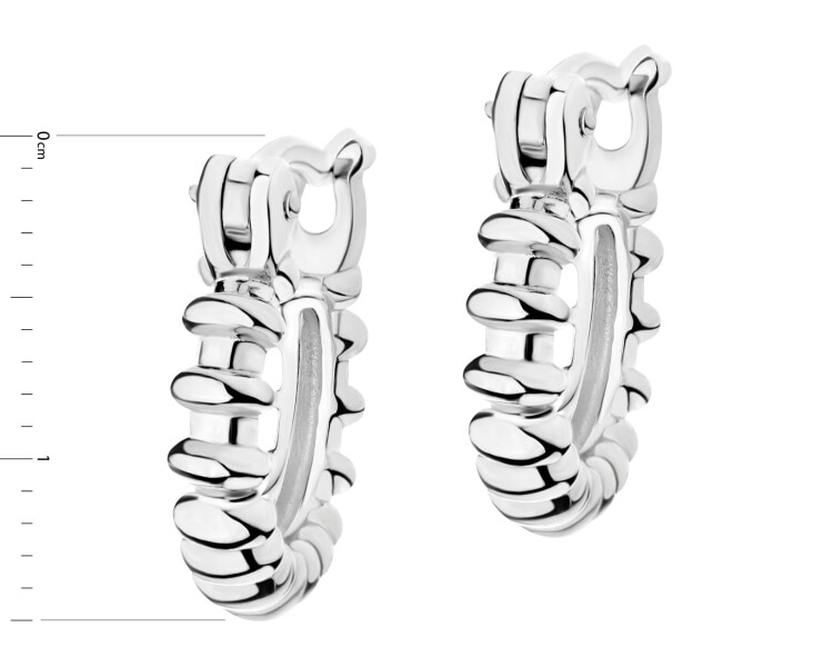 Rhodium Plated Silver Earrings