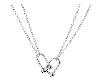 Rhodium Plated Silver Necklace 