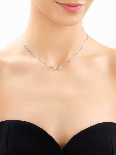 Rhodium Plated Silver Necklace 