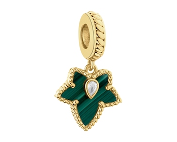 Gold-Plated Silver Pendant with Cubic Zirconia