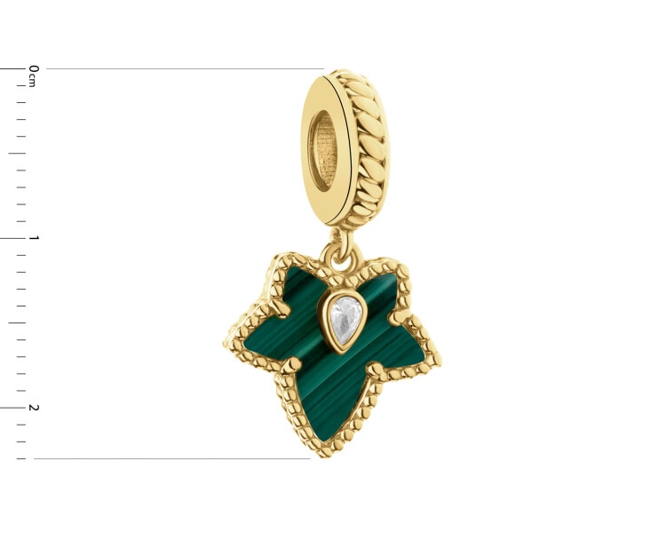 Gold-Plated Silver Pendant with Cubic Zirconia