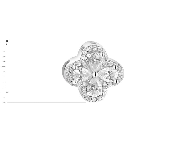 Stříbrný přívěsek Beads se zirkony - květ