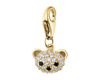 Gold-Plated Silver Pendant with Cubic Zirconia