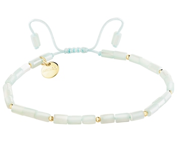 Gold-Plated Brass Bracelet with Mother Of Pearl