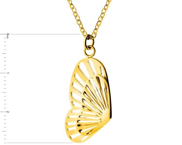 Náhrdelník z ušlechtilé oceli - motýl