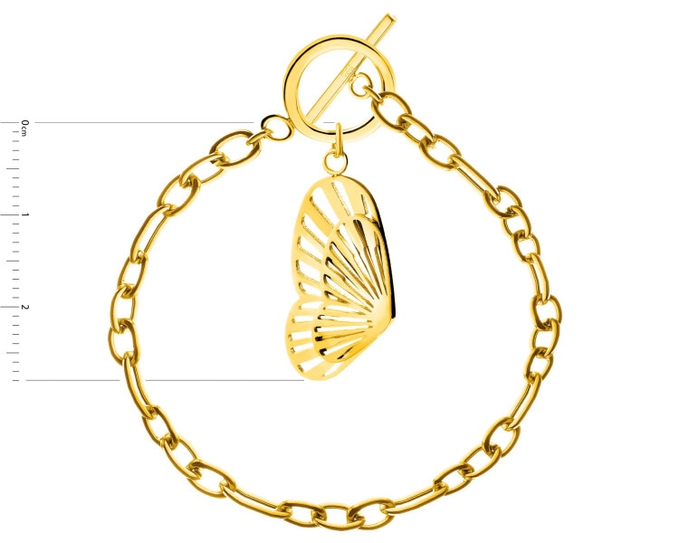 Bransoletka ze stali szlachetnej - motyl