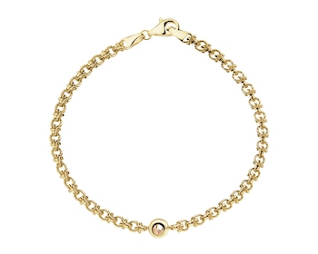 14 K Yellow Gold Bracelet with Cubic Zirconia