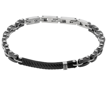 Stainless Steel Bracelet with Cubic Zirconia