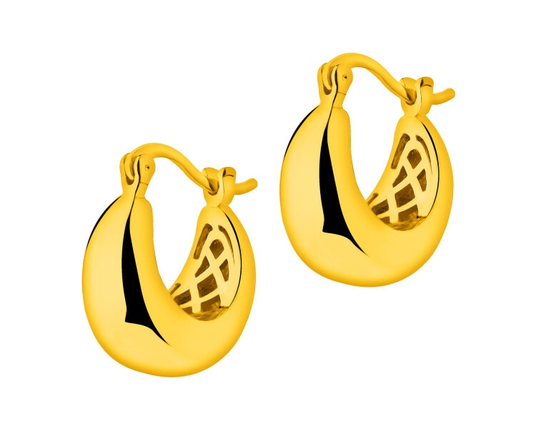 Gold-Plated Brass, Gold-Plated Silver Dangling Earring 