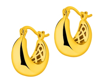 Gold-Plated Brass, Gold-Plated Silver Dangling Earring 