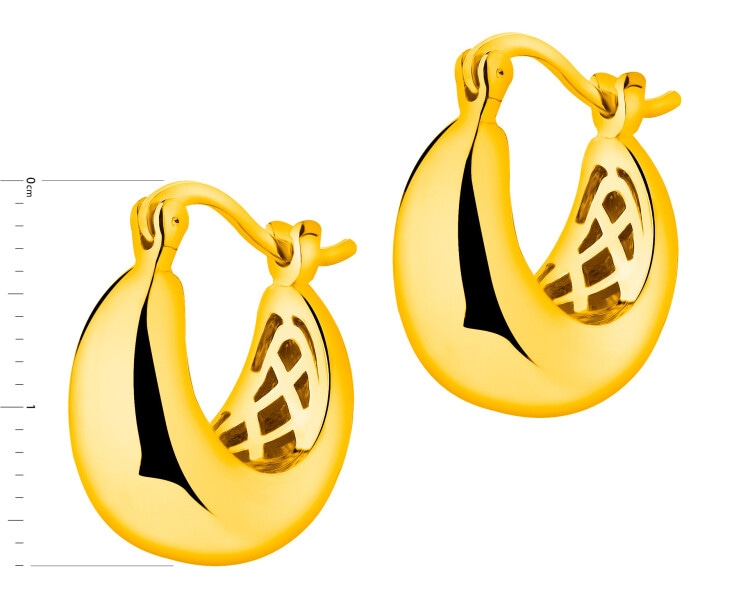 Gold-Plated Brass, Gold-Plated Silver Dangling Earring