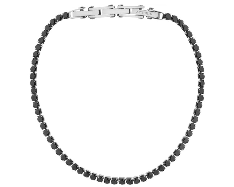 Stainless Steel Bracelet with Cubic Zirconia