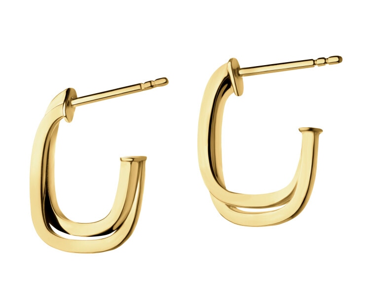 9 K Yellow Gold Earrings 