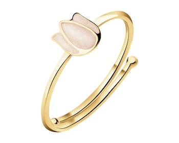 14 K Yellow Gold Ring with Mother Of Pearl