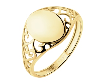 9 K Yellow Gold Signet Ring 