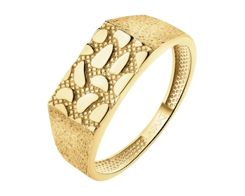 9 K Yellow Gold Signet Ring 