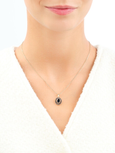 14 K Yellow Gold Pendant with Cubic Zirconia