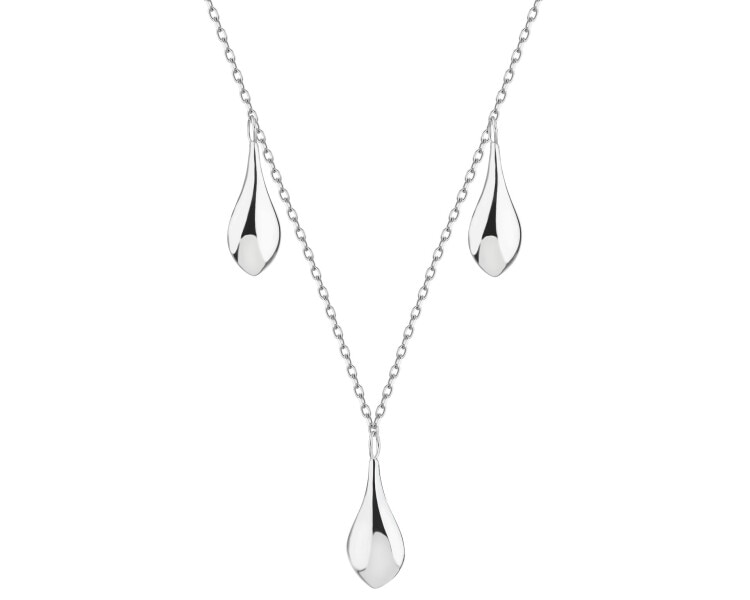 Rhodium Plated Silver Necklace 