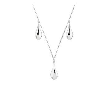 Rhodium Plated Silver Necklace 