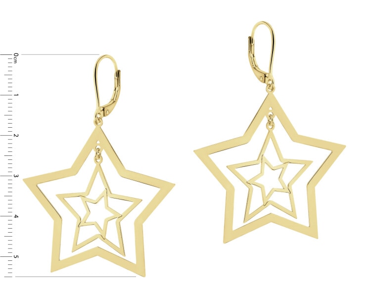 Gold-Plated Silver Dangling Earring