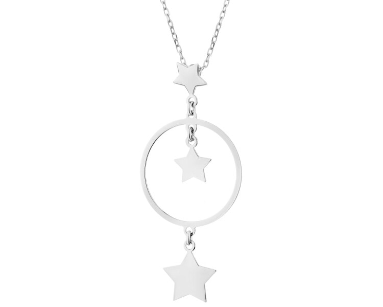 Rhodium Plated Silver Necklace 