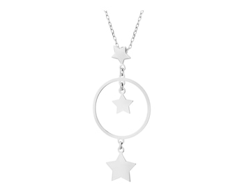 Rhodium Plated Silver Necklace 