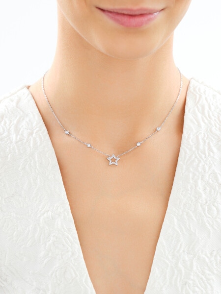 Rhodium Plated Silver Set with Cubic Zirconia