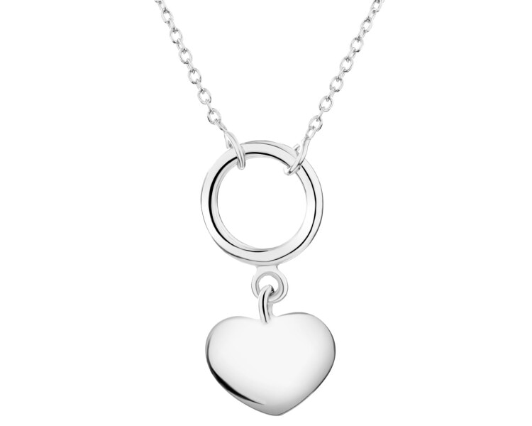 Rhodium Plated Silver Necklace 