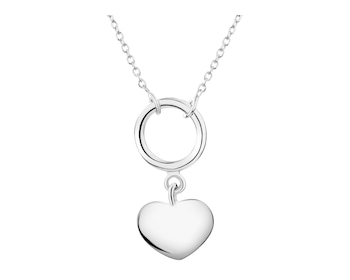 Rhodium Plated Silver Necklace 