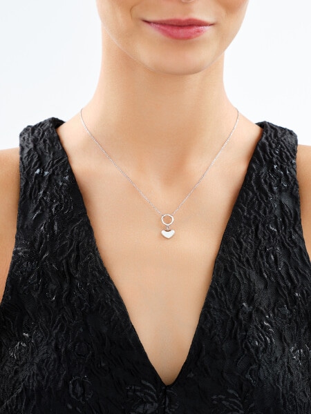 Rhodium Plated Silver Necklace 