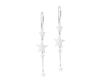 Rhodium Plated Silver Dangling Earring 