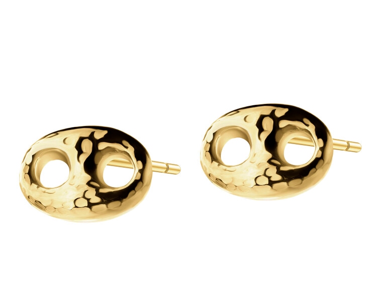 9 K Yellow Gold Earrings 