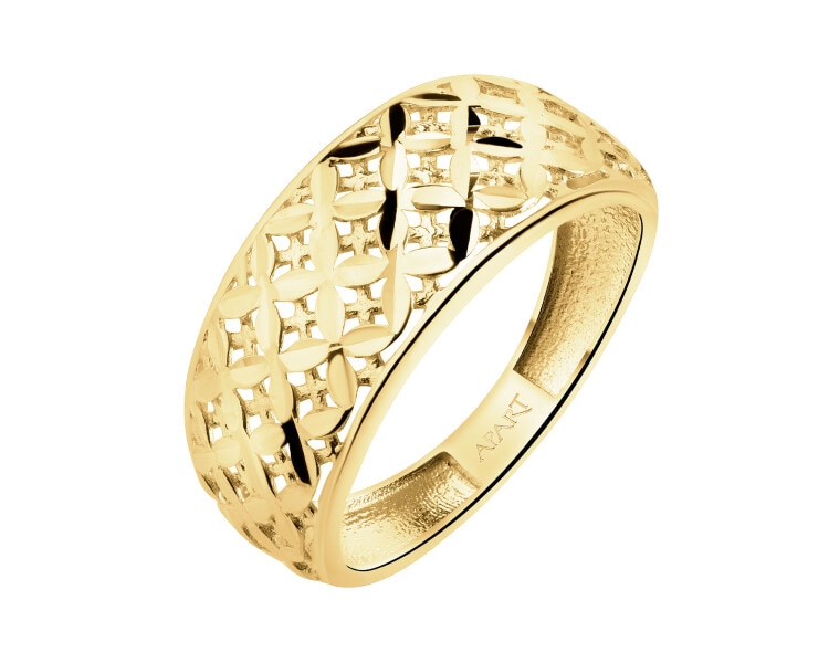 14 K Yellow Gold Band Ring 