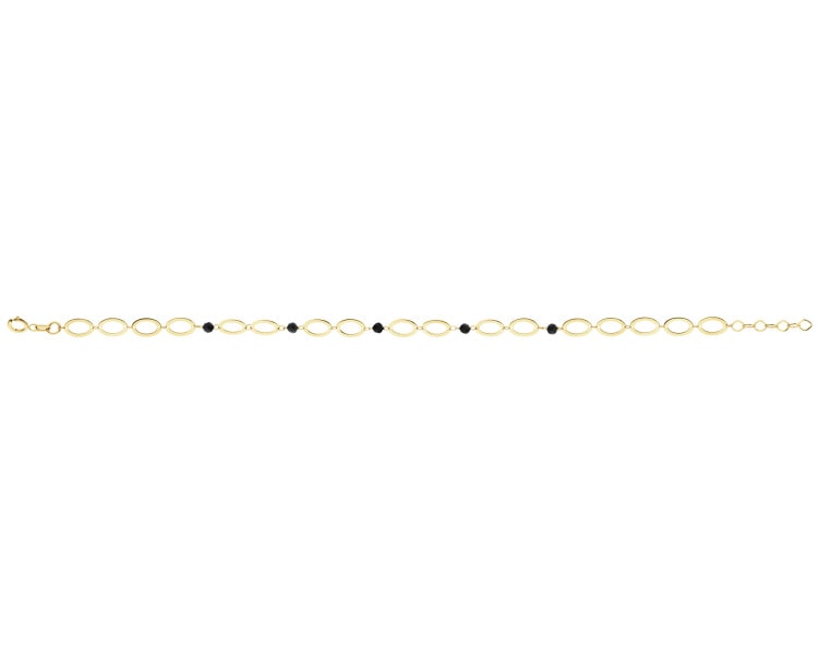 14 K Yellow Gold Bracelet with Cubic Zirconia