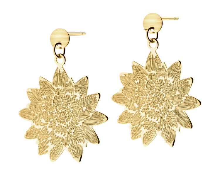 9 K Yellow Gold Dangling Earring 