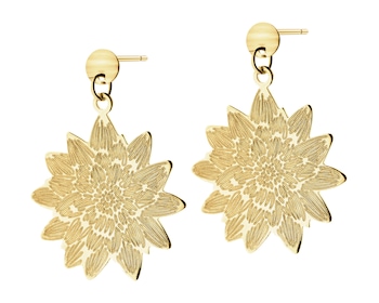 9 K Yellow Gold Dangling Earring 