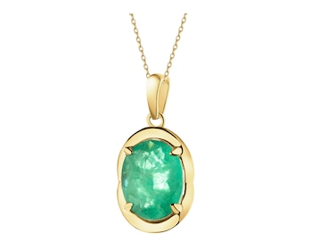 8 K Yellow Gold Pendant with Synthetic Tourmaline