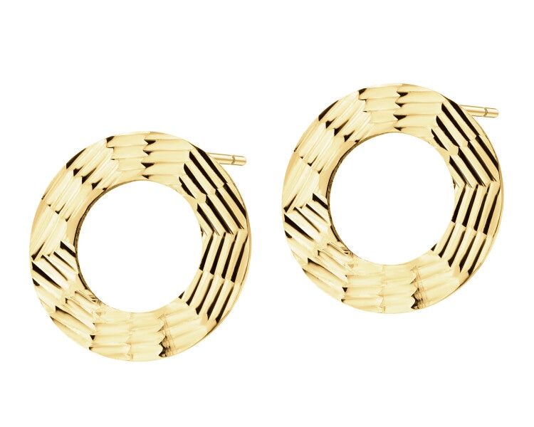 8 K Yellow Gold Earrings 