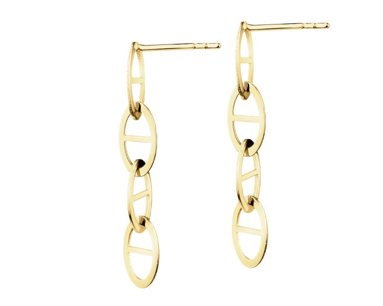 8 K Yellow Gold Dangling Earring 