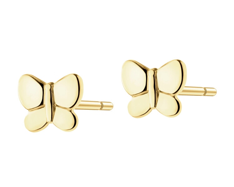 9 K Yellow Gold Earrings 