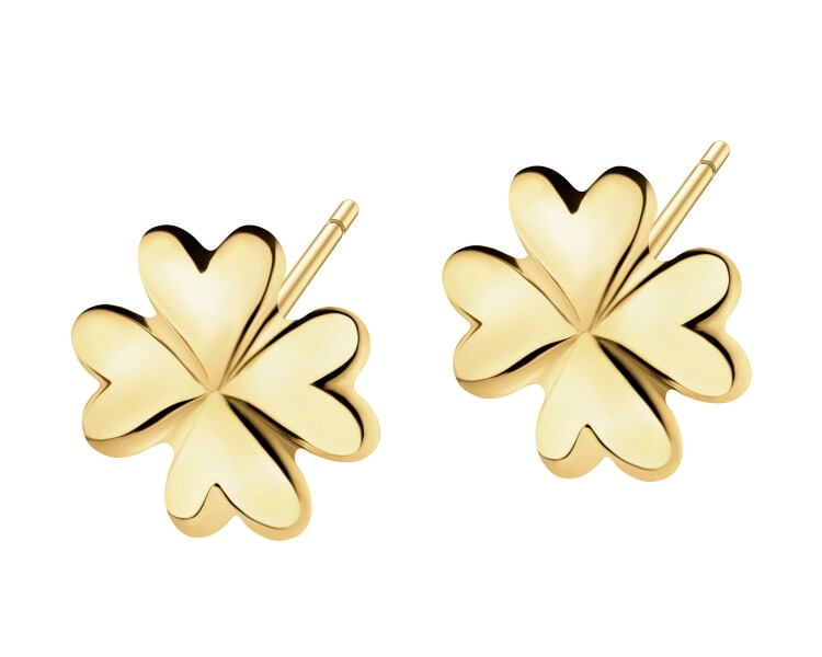 9 K Yellow Gold Earrings 