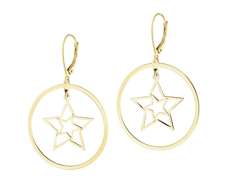 Gold-Plated Silver Dangling Earring 