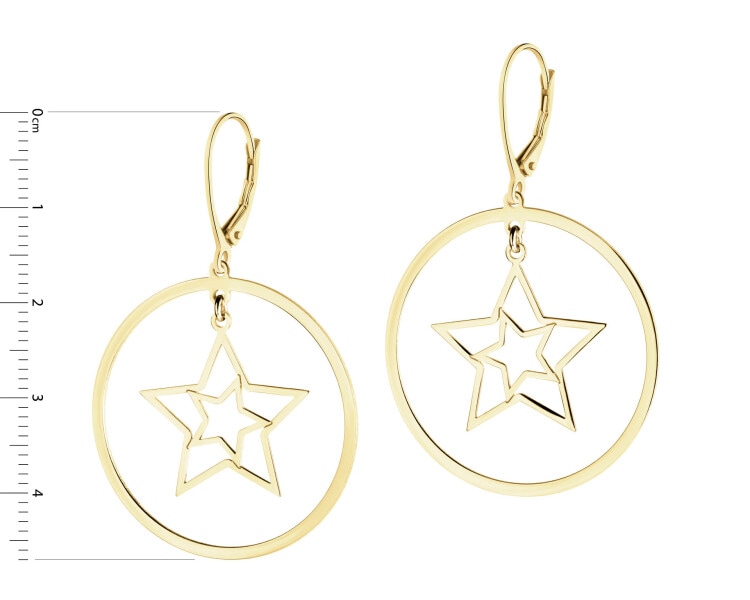 Gold-Plated Silver Dangling Earring