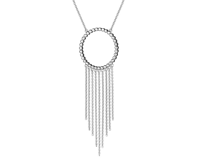 Rhodium Plated Silver Necklace 